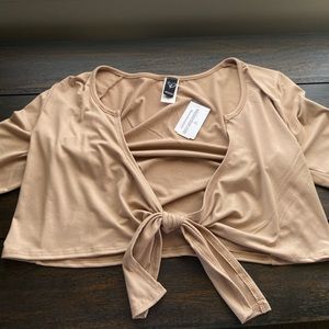 Windsor Taking Knit Easy Tie Front Top